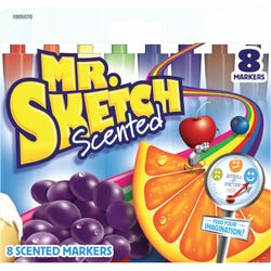 Image for Mr. Sketch Watercolor Scented Markers, Chisel Tip, Assorted Colors, Set of 8 from School Specialty
