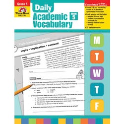 Image for Evan-Moor Daily Academic Vocabulary, Grade 5, Teachers Edition from School Specialty