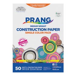 Image for Prang Construction Paper, 9 x 12 Inches, Bright White, Pack of 50 from School Specialty