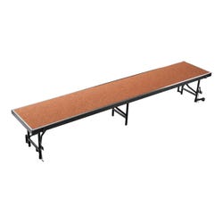 Image for National Public Seating Straight Standing Choral Riser with Hardboard Surface - 96 x 18 x 16 inches from School Specialty
