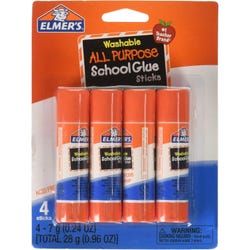 Image for Elmer's Washable Glue Stick, 0.24 Ounce, Clear, Pack of 4 from School Specialty