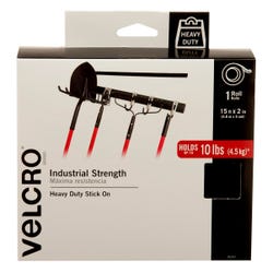 Image for VELCRO Brand Hook and Loop Industrial Strength Tape Roll, 15 Feet x 2 Inches, Black from School Specialty