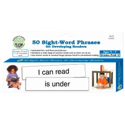 50 Sight Word Phrases For Developing & Struggling Readers, Grades PreK-2 Item Number 1567298
