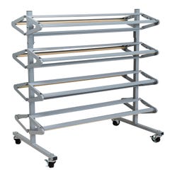 Image for Pacon Horizontal Rolling Rack with Lockable Casters, 38 x 52-1/2 x 25 Inches, Steel from School Specialty