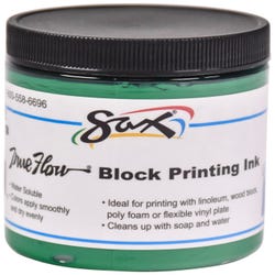 Image for Sax Water Soluble Block Printing Ink, 8 Ounce Jar, Green from School Specialty
