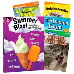 Teacher Created Materials Learn-at-Home Summer Reading Bundle, Grade 4, Set of 5 Item Number 2088889