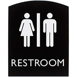 Image for Lorell Unisex Restroom Sign, 8-1/2 x 7 Inches, Black from School Specialty