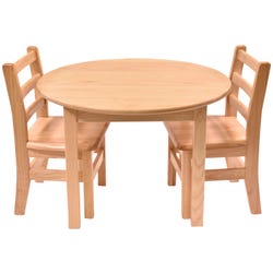 Image for Childcraft Hardwood Table and Chair Set, 30 x 22 Inches, Two 14-Inch Chairs from School Specialty