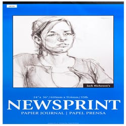 Image for Jack Richeson Newsprint Pad, 24 x 36 Inches, 32 lb, 50 Sheets from School Specialty