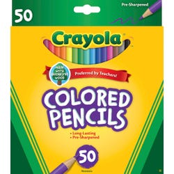 Crayola Colored Pencils, Assorted Colors, Set of 50 Item Number 424986