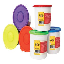Image for School Smart Modeling Dough, Assorted Colors, 3-1/3 Pound Buckets, Set of 6 from School Specialty