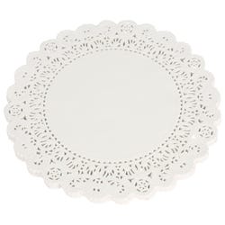 Image for School Smart Paper Die Cut Round Lace Doilies, 8 Inches, White, Pack of 100 from School Specialty