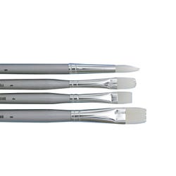 Image for Liquitex Basic Value Long Handle White Nylon Brush Assortment, Set of 4 from School Specialty
