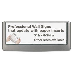 Image for Durable Click Sign, 6-3/4 in W X 3 in H X 5/8 in D, Plastic, Graphite from School Specialty