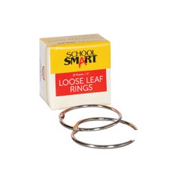 School Smart Nickel Plated Steel Loose Leaf Ring, 3 in, Pack of 10 036987