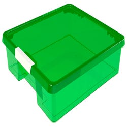 Image for Storex Classroom Project Box, 13-1/4 x 15-1/4 x 3-1/4 Inches, Transparent Green, Pack of 5 from School Specialty