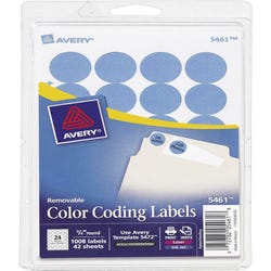 Image for Avery Printable Color Coding Labels, 3/4 Inch Diameter, Light Blue, Pack of 1008 from School Specialty