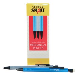 School Smart Mechanical Pencils with Eraser, 0.7 mm Tip, No 2 Lead, Assorted Colors, Pack of 12 Item Number 086330
