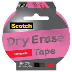 Image for Scotch Dry Erase Removable Tape, 1.88 Inches x 5 Yards, Pink from School Specialty