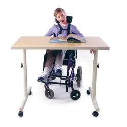 Image for Populas Wheelchair Accessible Adjustable Height Desk with Tilt Adjustable Top, 36 x 30 x 23 - 33 Inches from School Specialty