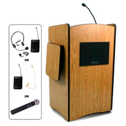 Image for AmpliVox Multimedia Computer Lectern with Sound, 26 x 20 x 44 Inches from School Specialty