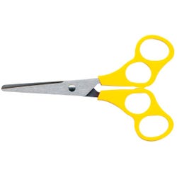 School Smart Training Scissors, V-Shaped Blunt Tip, 5 Inches, Yellow 084840
