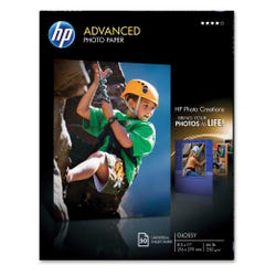 Image for HP Advanced Glossy Photo Paper, 8-1/2 x 11 Inches, 10.5 mil, 66 lb, White, 50 Sheets from School Specialty