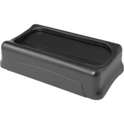 Image for Rubbermaid Slim Jim Swing Top Lid, 11-2/5 x 20-2/5 x 4-4/5 Inches, Black from School Specialty