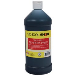 School Smart Washable Tempera Paint, Black, 1 Quart Bottle Item Number 2002752