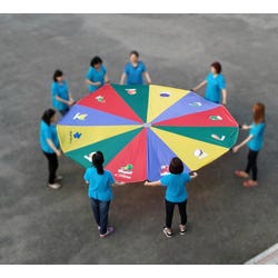 Image for Sportime Fruit and Veggie Parachute with 12 Handles, 12 Feet from School Specialty