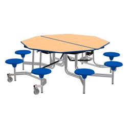 Image for Classroom Select Mobile Table, 8 Stools, Octagon, 60 Inches from School Specialty