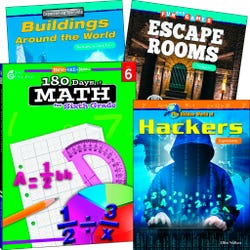 Teacher Created Materials Learn-at-Home Explore Math Bundle, Grade 6, Set of 4 Item Number 2092221
