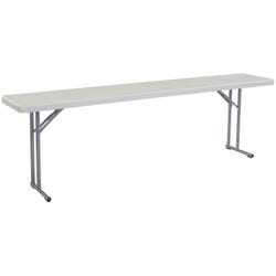 Image for National Public Seating BT1800 Series Rectangle Lightweight Folding Table, 96 x 18 x 29-1/2 Inches, Gray from School Specialty