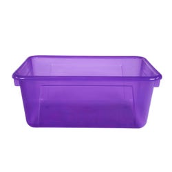 Image for School Smart Storage Tray, 7-7/8 x 12-1/4 x 5-3/8 Inches, Translucent Violet from School Specialty