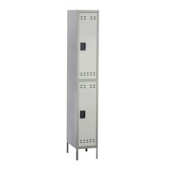 Image for Safco Locker, 12 X 18 X 78 in, Gray, 2-Tier from School Specialty
