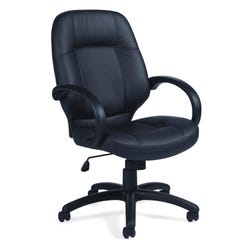 Image for Offices To Go Luxhide High-Back Tilter Executive Chair, 25-1/2 x 27-1/2 x 42 Inches, Leather, Black from School Specialty