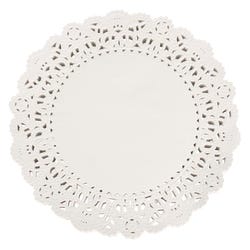 Image for School Smart Paper Die Cut Round Lace Doily, 6 Inches, White, Pack of 100 from School Specialty
