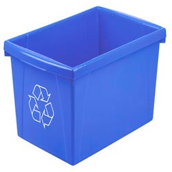 Image for School Smart Recycle Bin, 5-1/2 Gallon, Blue from School Specialty