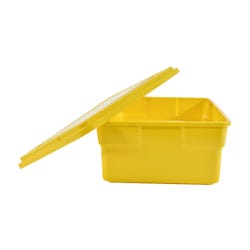 Image for School Smart Storage Bin with Lid, 11 x 16 x 6 Inches, Yellow from School Specialty