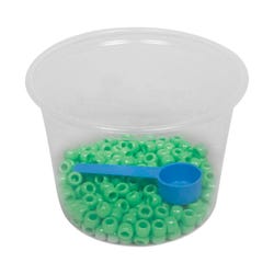 Delta Education Plastic Beads, Light Green, Pack of 200, Item Number 1016193