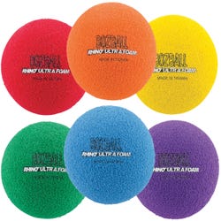 Image for Champion Sports Rhino Foam No-Bounce Balls, Set of 6 from School Specialty