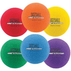 Image for Champion Sports Rhino Foam No-Bounce Balls, Set of 6 from School Specialty