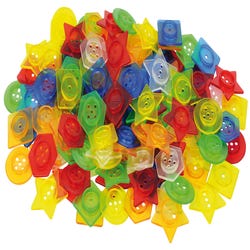 Image for TickiT Stackable Translucent Buttons, 144 Pieces and 12 Laces from School Specialty