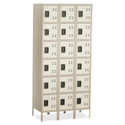 Image for Safco Six-Tier Locker, Three-Wide with Legs, Tan from School Specialty