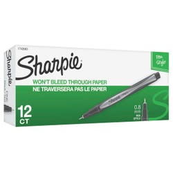 Image for Sharpie Pens, Fine Point, 0.4 mm, Black, Pack of 12 from School Specialty