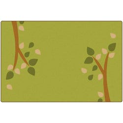 Carpets for Kids KIDSoft Branching Out Carpet, 4 x 6 Feet, Rectangle, Green Item Number 1593509