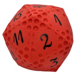 Image for Sportime Soft Touch Vinyl Dice, 20 Sided, Red, Each from School Specialty