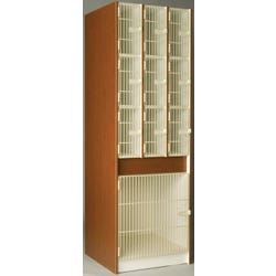 Image for Stevens I.D. Systems 9/1 Compartment Instrument Storage, Grille Doors, 27 x 29 x 84 Inches from School Specialty