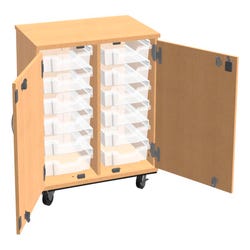 Image for Classroom Select Expanse Series Mobile Tote Storage Rail, 3 Inch Totes from School Specialty