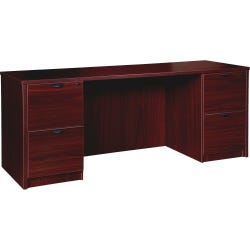 Image for Lorell Prominence Laminate Credenza, Double Pedestal, 72 x 24 x 29 Inches, Mahogany from School Specialty